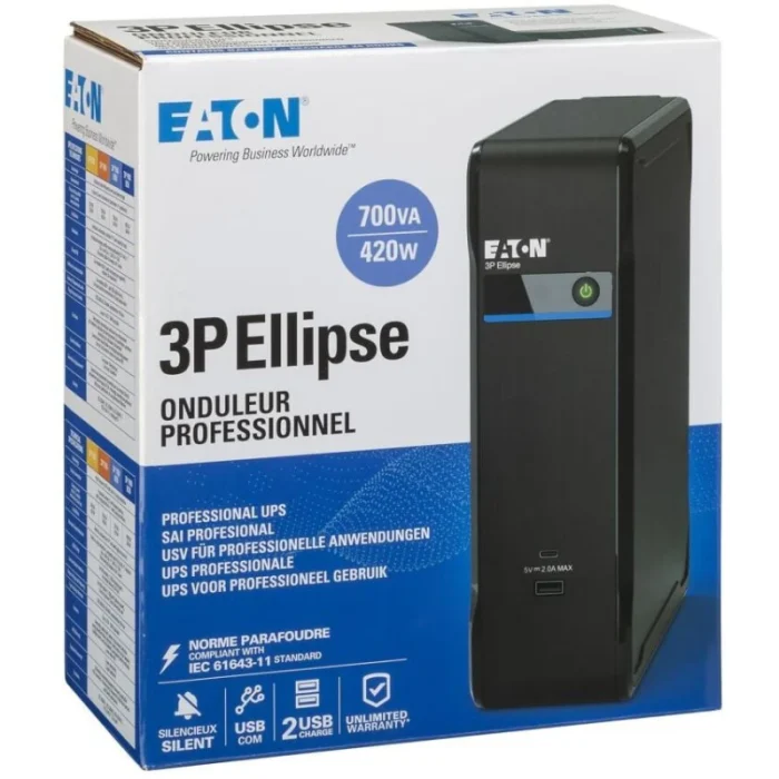 onduleur eaton 3p 700 usb fr ups 700 va protection Électrique (3p700uf)