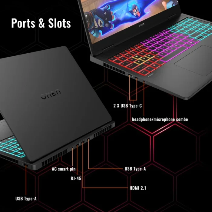 ordinateur portable gamer hp omen max 16 ultra 9 275hx 16 pouces (cq9m6ea)