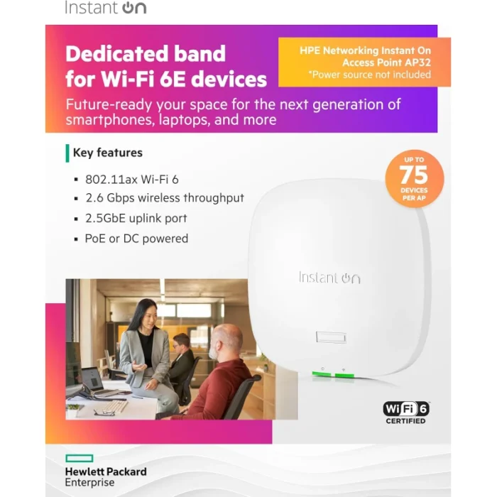 point d'accès wi fi hpe networking instant on ap32 wi fi (s1t23a)