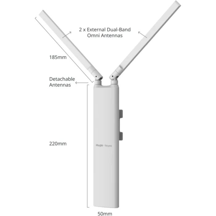 point d'accès wi fi reyee wi fi 5 outdoor gigabit poe (rg rap52 od)