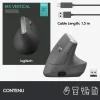 souris ergonomique logitech mx vertical sans fil bluetooth (910 005448)