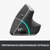 souris ergonomique logitech mx vertical sans fil bluetooth (910 005448)