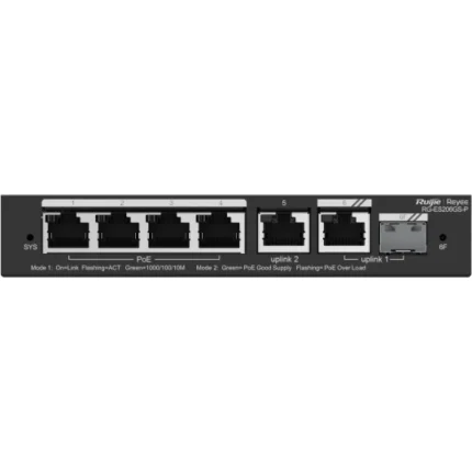 switch poe ruijie reyee 6 ports gigabit 54 w (rg es206gs p)