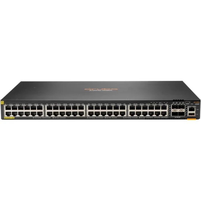 switch réseau aruba 6200f 48g poe 4 sfp 370w administrable (jl727b)