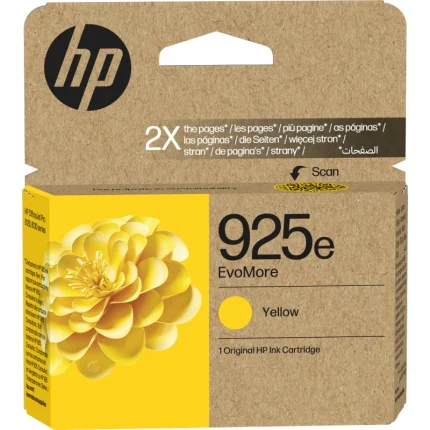 cartouche d'encre hp 925e evomore jaune originale (4k0w2pe)