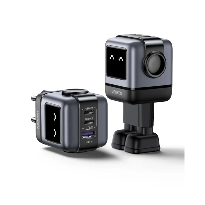chargeur rapide ugreen 65w gan 2c1a noir usb c haute puissance (25685b)