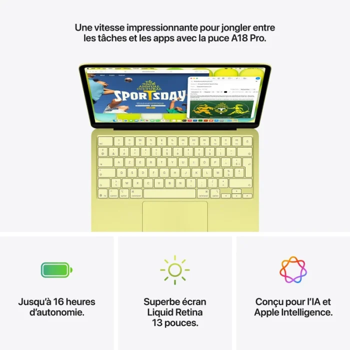 apple macbook neo 13" apple a18 pro 8go 256go ssd argent (mhfa4fn/a)