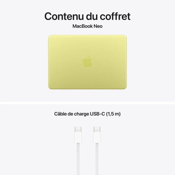 apple macbook neo 13" apple a18 pro 8go 256go ssd citrus (mhfd4fn/a)
