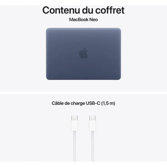 apple macbook neo 13" apple a18 pro 8go 256go ssd indigo (mhff4fn/a)