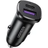 chargeur auto ugreen 30w 1c1a rapide usb c et usb a (25845)