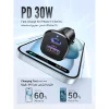 chargeur auto ugreen 30w 1c1a rapide usb c et usb a (25845)