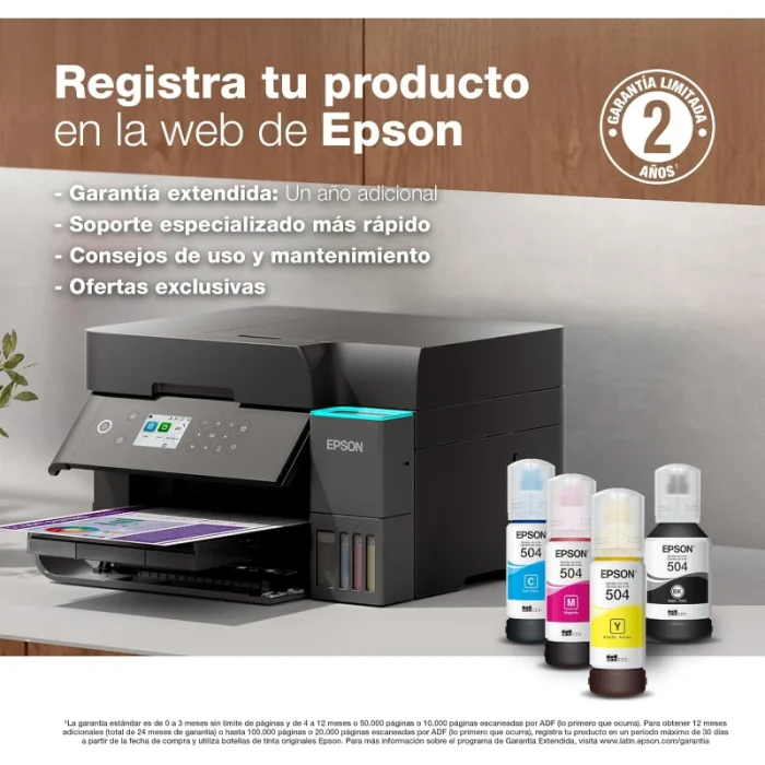 imprimante epson l6390 4 en 1 a4 multifonction jet d’encre couleur (c11cl40406)