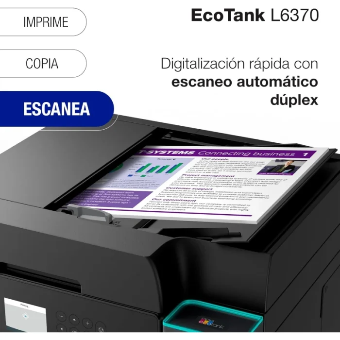 imprimante epson l6390 4 en 1 a4 multifonction jet d’encre couleur (c11cl40406)