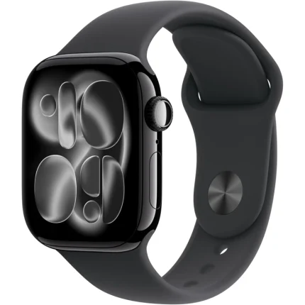 apple watch series 11 gps 42mm jet black m/l (mequ4af/a)