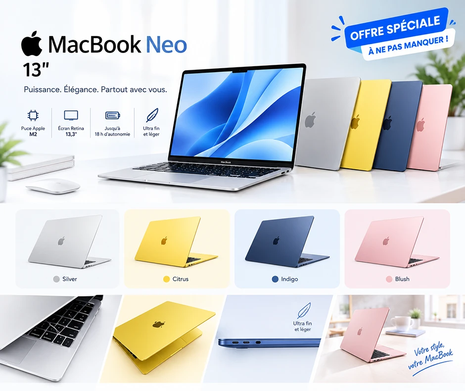 macbook neo 13″ – l’expérience apple à prix spécial linksolutions ma