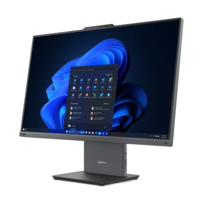 pc tout en un lenovo aio thinkcentre neo 50a 24 23,8″ intel ultra 5 professionnel (13qg001gfm)