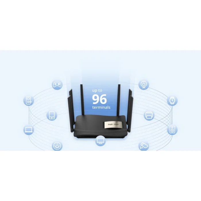 routeur wifi reyee rg ew1200g pro 1300 mbps dual band, 1 wan et 3 lan