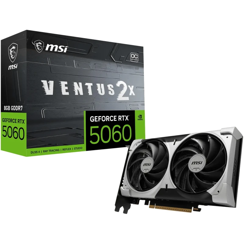 carte graphique msi geforce rtx 5060 8 go ventus 2x oc v1 (912 v550 009) carte graphique msi geforce rtx 5060 8 go ventus 2x oc v1 (912 v550 009)