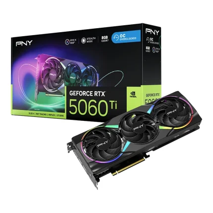 carte graphique pny geforce rtx 5060 ti 8 go dual fan (vcg5060t8dfxpb1)