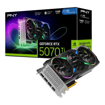 carte graphique pny geforce rtx 5070 ti 16 go slim oc (vcg5070t16dfsxpb1 o)