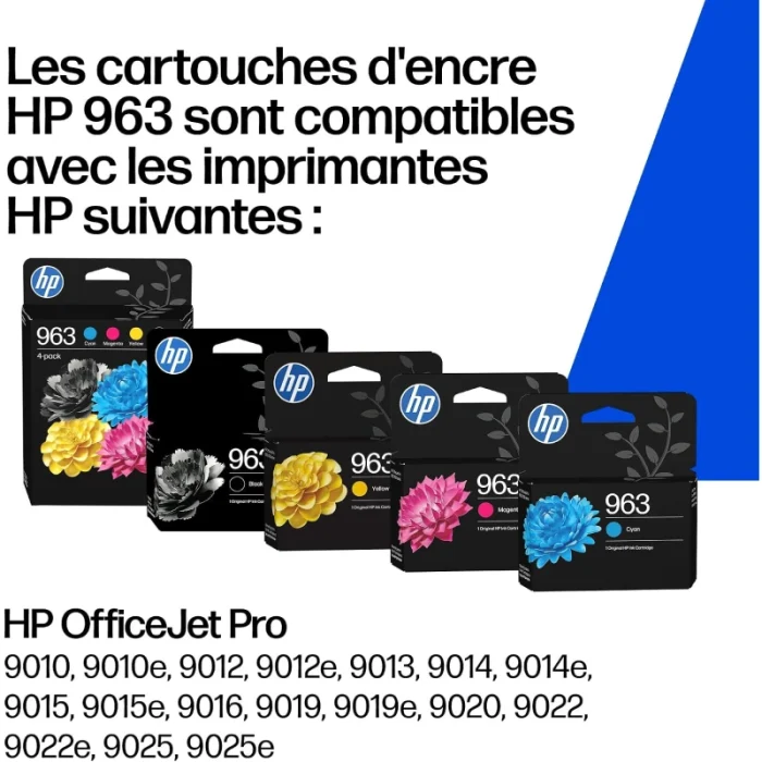 cartouche d’encre hp 963 3ja25ae jaune originale (3ja25ae ls1)