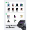 chargeur ugreen rapide auto 30w 40858