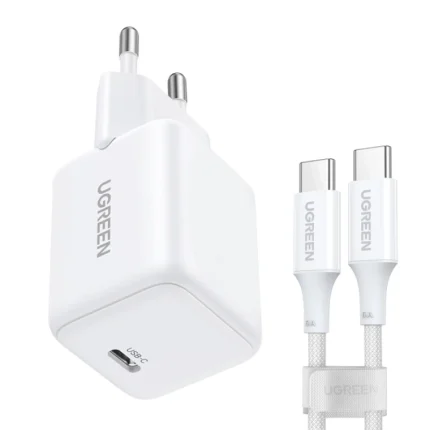 chargeur usb c ugreen x513 65009 30w gan blanc