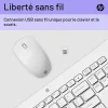 clavier et souris sans fil hp 230 blanc usb (3l1f0aa)