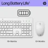clavier et souris sans fil hp 230 blanc usb (3l1f0aa)