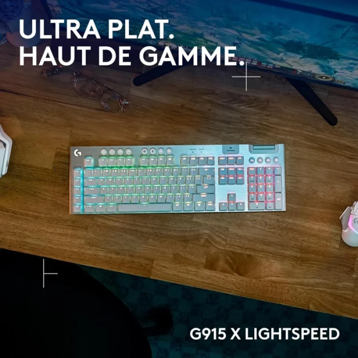 clavier gaming logitech g915 x tkl 920 012737 sans fil noir lightspeed