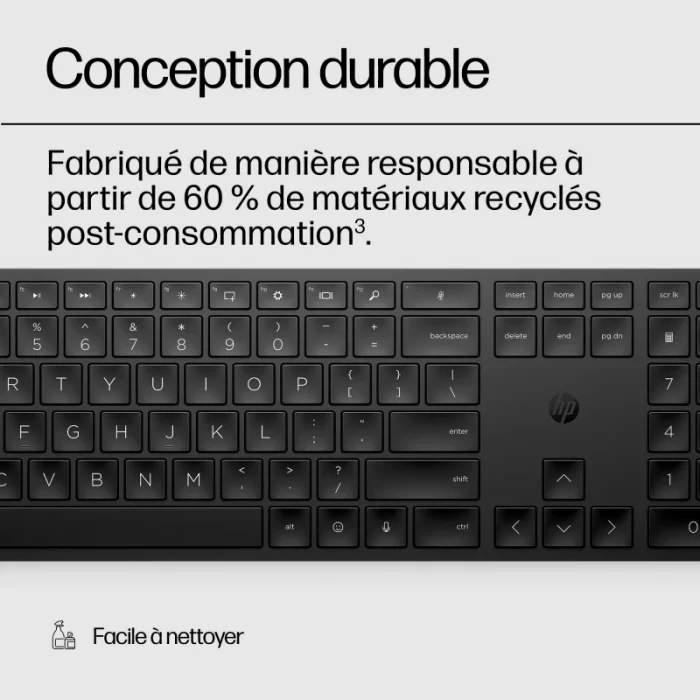 clavier sans fil hp 450 4r184aa noir azerty français
