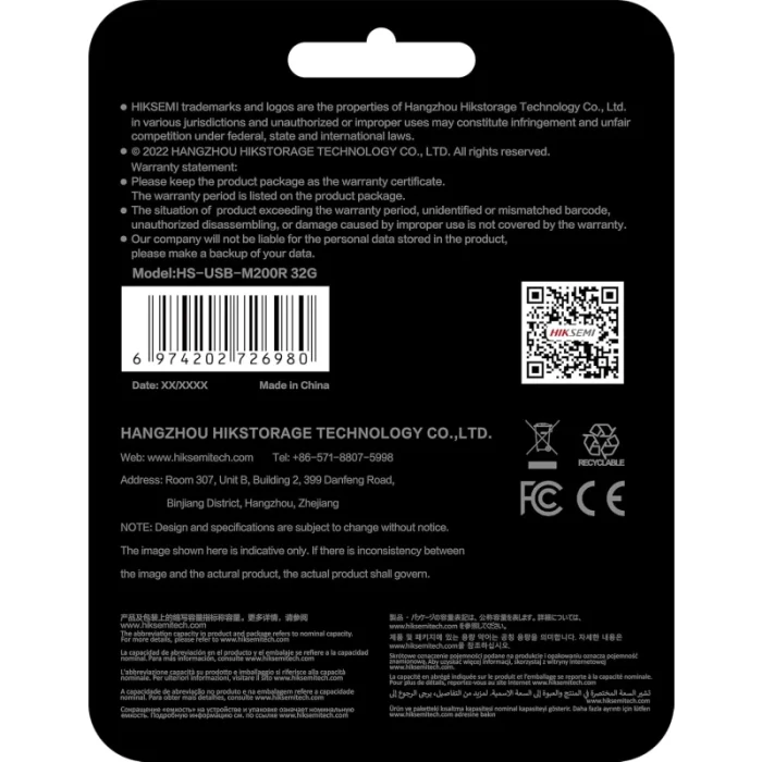 clé usb hiksemi m200r 32 go usb 2.0 (hs usb m200r 32g)