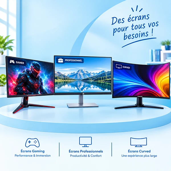 Écrans et moniteurs pour tous vos besoins professionnels et gaming linksolutions