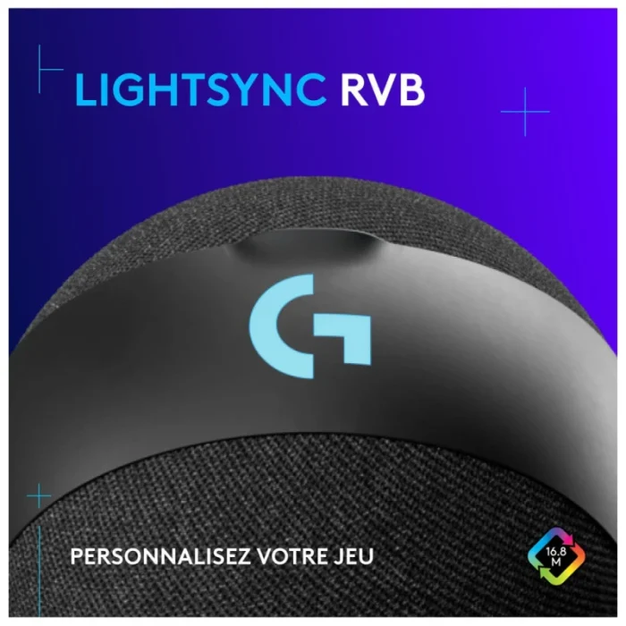microphone logitech yeti orb gaming lightsync noir (988 000551)