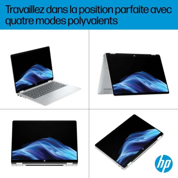 ordinateur portable convertible hp omnibook 5 flip x360 14 km0001nk ultra 7 tactile (d3pn7ea)
