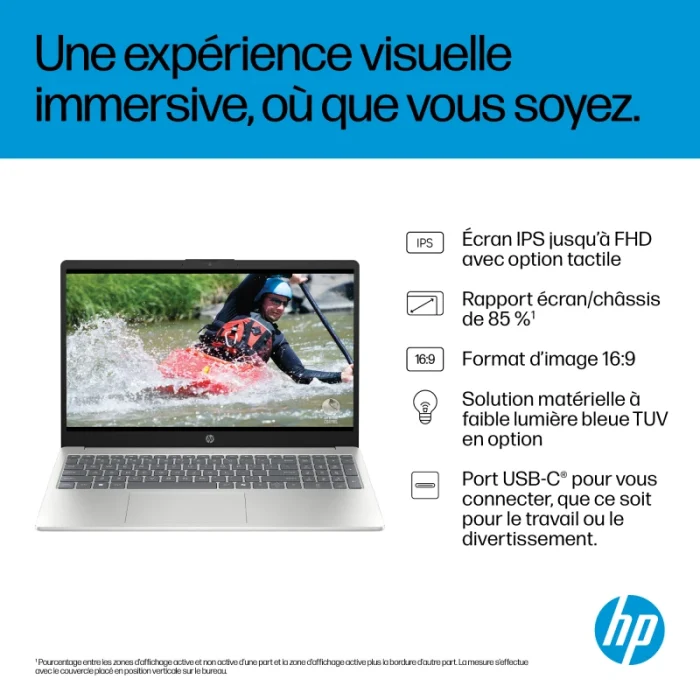 ordinateur portable hp 15 fd2007nk core ultra 5 225u 15 pouces (d3pp2ea)