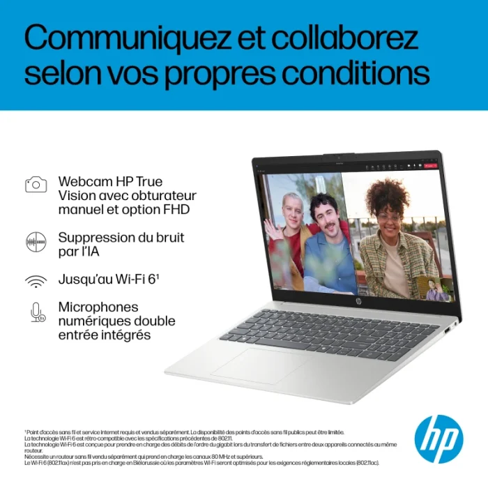 ordinateur portable hp 15 fd2007nk core ultra 5 225u 15 pouces (d3pp2ea)