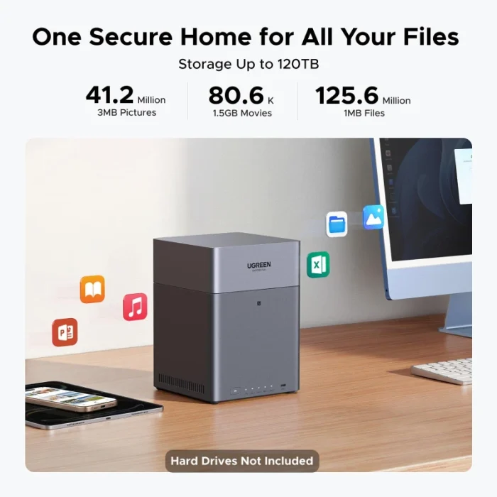 serveur nas ugreen 4 baies 85660 120 to dh4300 plus