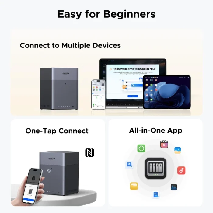 serveur nas ugreen 4 baies 85660 120 to dh4300 plus