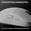 souris gaming sans fil logitech pro 2 lightspeed blanche (910 007303)