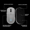 souris gaming sans fil logitech pro 2 lightspeed blanche (910 007303)