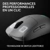 souris gaming sans fil logitech pro 2 lightspeed blanche (910 007303)