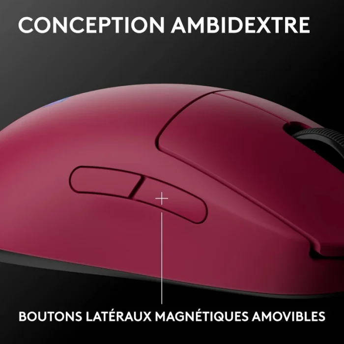 souris gaming sans fil logitech pro 2 lightspeed rose (910 007310)