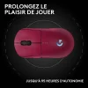 souris gaming sans fil logitech pro 2 lightspeed rose (910 007310)