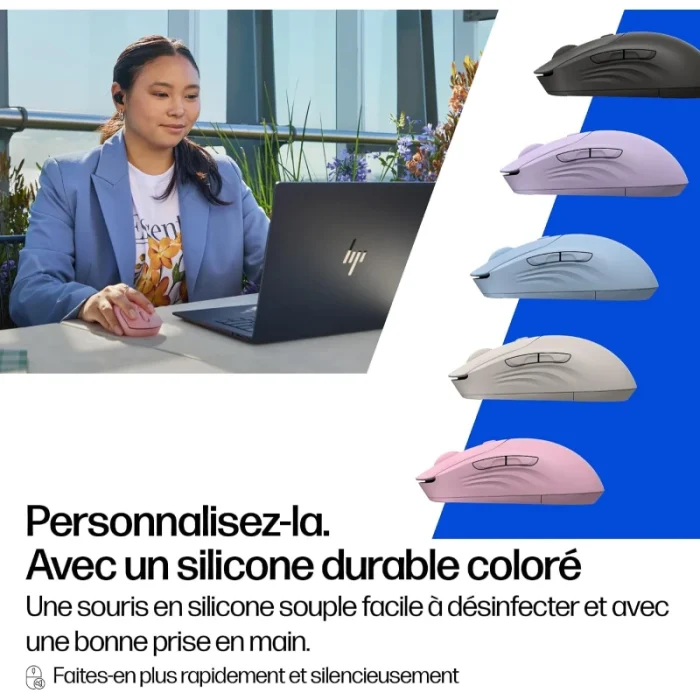 souris sans fil hp 400 quiet noire silencieuse (az7b2aa)