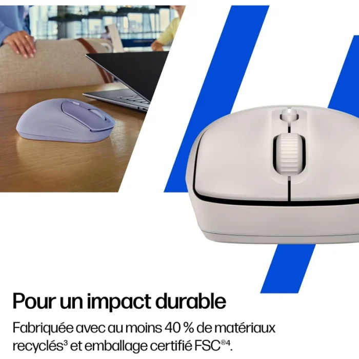 souris sans fil hp 400 quiet noire silencieuse (az7b2aa)