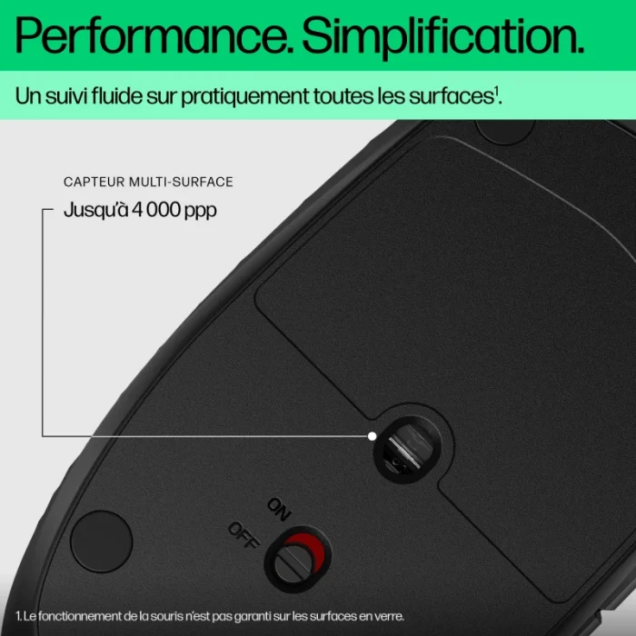 souris sans fil hp 420 noir programmable ergonomique (7m1d3aa)