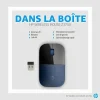 souris sans fil hp z3700 7uh88aa bleue usb