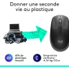 souris sans fil logitech m190 full size 2,4ghz gris anthracite (910 005905)