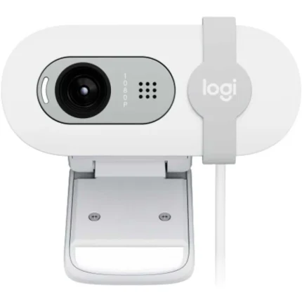 webcam logitech brio 100 full hd caméra usb off white (960 001617)
